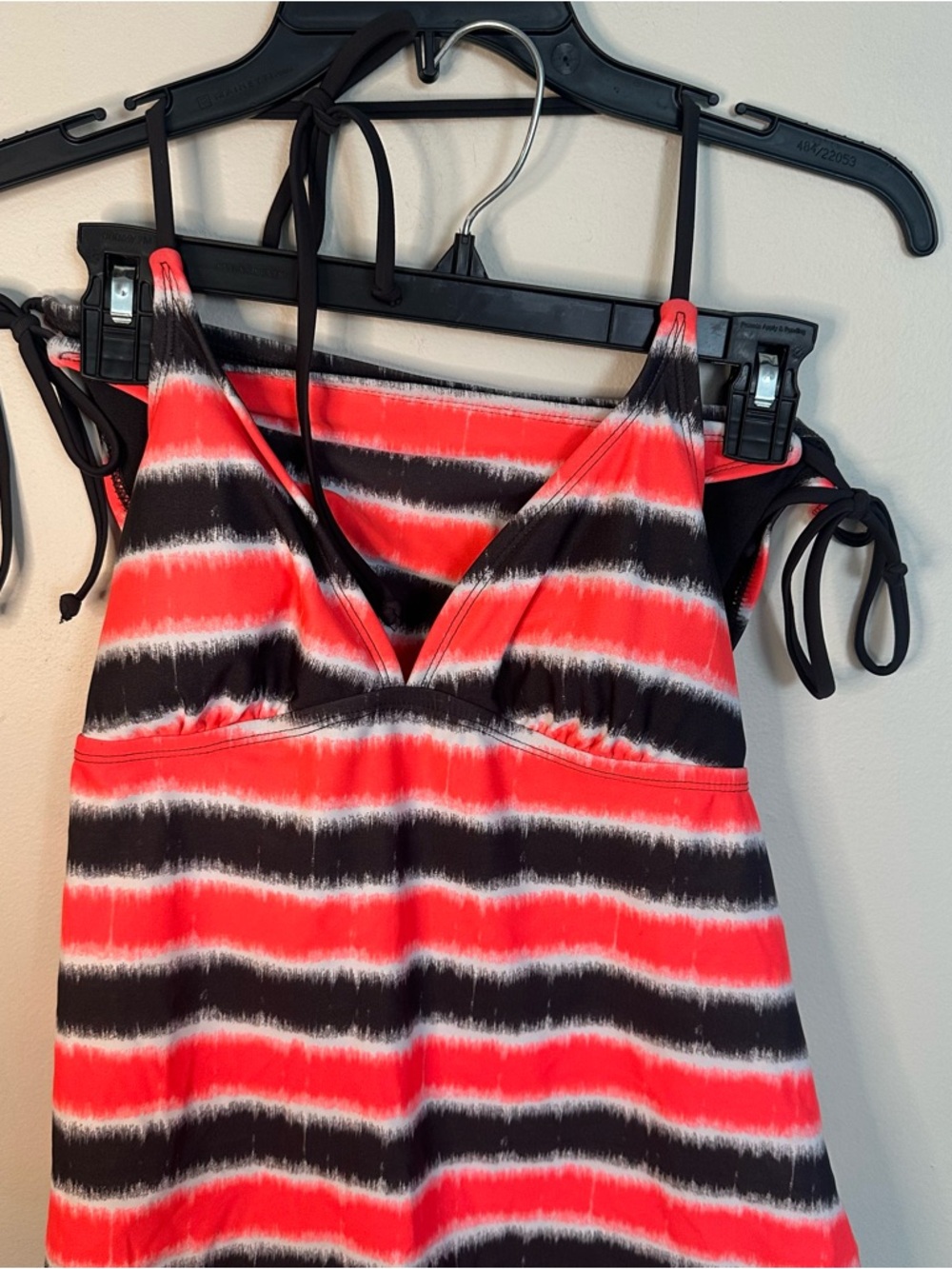 Converse One Star Tankini Top & Bottom Set Womens S Pink Striped Halter Tie NEW